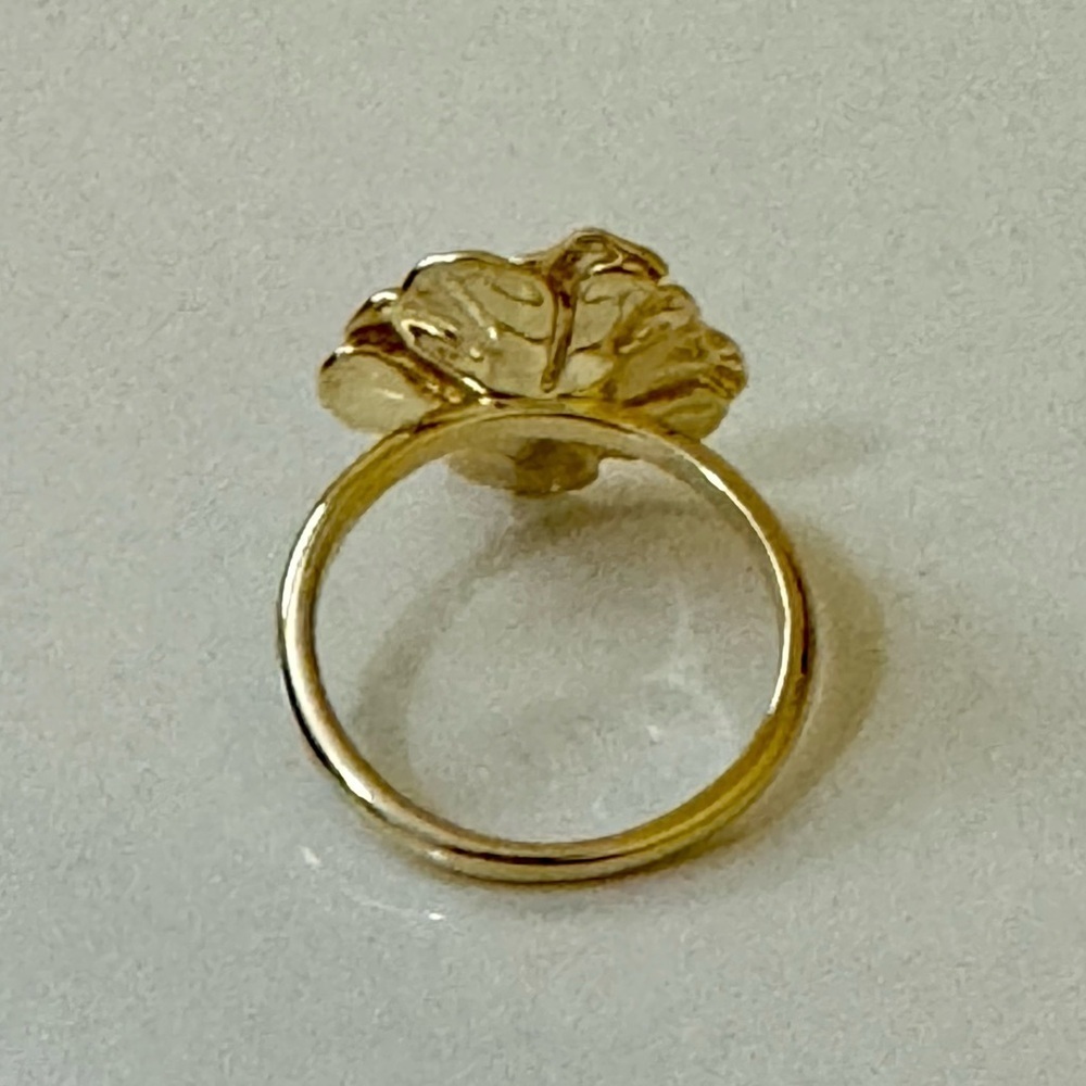 Gorjana New Size 8 18k Gold Plated Brass Statement Cocktail‎ Floral Camila Ring - Picture 7 of 7